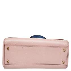 Pre Owned Dolce & Gabbana Pink Leather Medium Miss Sicily Top Handle Bag