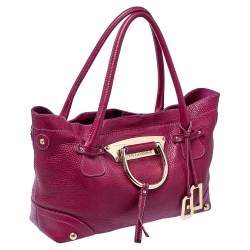 Pre Owned Dolce & Gabbana Fuchsia Leather D-Ring Tote