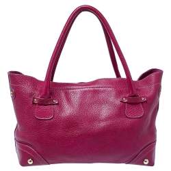 Pre Owned Dolce & Gabbana Fuchsia Leather D-Ring Tote