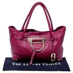 Pre Owned Dolce & Gabbana Fuchsia Leather D-Ring Tote