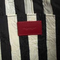 Pre Owned Dolce & Gabbana Red Quilted Leather Pouch