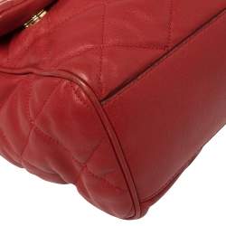 مملوكة مسبقًا Dolce & Gabbana Red Quilted Leather Miss Kate Shoulder Bag