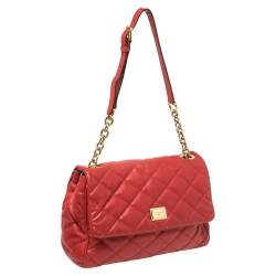 مملوكة مسبقًا Dolce & Gabbana Red Quilted Leather Miss Kate Shoulder Bag