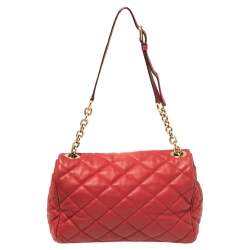 مملوكة مسبقًا Dolce & Gabbana Red Quilted Leather Miss Kate Shoulder Bag
