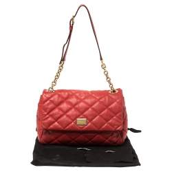 مملوكة مسبقًا Dolce & Gabbana Red Quilted Leather Miss Kate Shoulder Bag