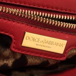 مملوكة مسبقًا Dolce & Gabbana Red Quilted Leather Miss Kate Shoulder Bag