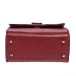 Pre Owned حقيبة دولتشي أند غابانا سيسيلي 58 صغيرة جداً جلد أحمر