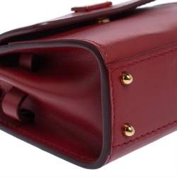 Pre Owned حقيبة دولتشي أند غابانا سيسيلي 58 صغيرة جداً جلد أحمر