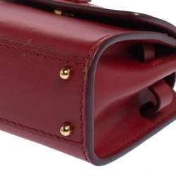 Pre Owned حقيبة دولتشي أند غابانا سيسيلي 58 صغيرة جداً جلد أحمر