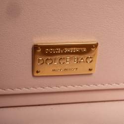 Pre Owned Dolce & Gabbana Red Quilted Leather Box Top Handle Bag