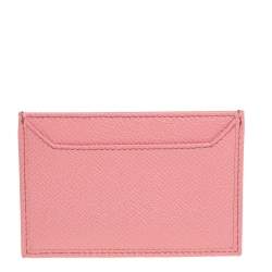 مملوكة مسبقًا Dolce & Gabbana White Floral Print Leather Flap Card Case