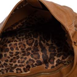 Pre Owned Dolce & Gabbana Brown Leather D-Ring Hobo