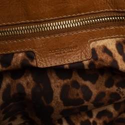 Pre Owned Dolce & Gabbana Brown Leather D-Ring Hobo