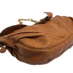 Pre Owned Dolce & Gabbana Brown Leather D-Ring Hobo