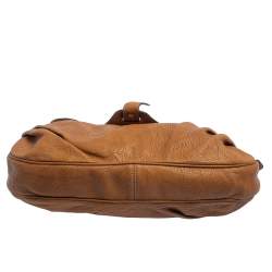 Pre Owned Dolce & Gabbana Brown Leather D-Ring Hobo