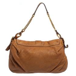 Pre Owned Dolce & Gabbana Brown Leather D-Ring Hobo