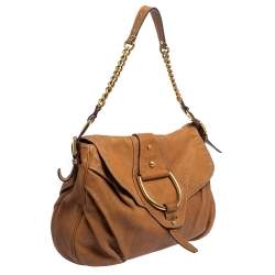 Pre Owned Dolce & Gabbana Brown Leather D-Ring Hobo