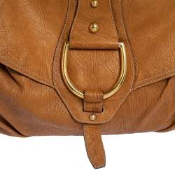 Pre Owned Dolce & Gabbana Brown Leather D-Ring Hobo