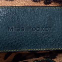 Pre Owned Dolce & Gabbana Green/Brown Leather and Calfhair Miss Pocket Bag