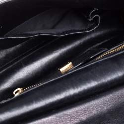 Pre Owned Dolce & Gabbana Black Leather Medium Miss Sicily Top Handle Bag