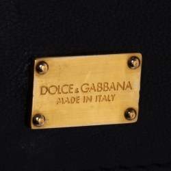 Pre Owned Dolce & Gabbana Black Leather Medium Miss Sicily Top Handle Bag
