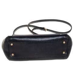 Pre Owned Dolce & Gabbana Black Leather Medium Miss Sicily Top Handle Bag