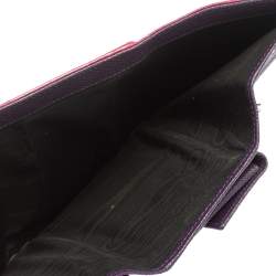 مملوكة مسبقًا محفظة دولتشى أند غابانا طية ثلاثية جلد نقش سحلية وردية