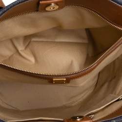 Pre Owned Dolce & Gabbana Printed Canvas and Leather Shopper Tote