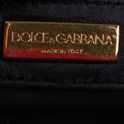 Pre Owned حقيبة كلتش دولتشي أند غابانا إطار قماش بولكا دوت أسود و أحمر