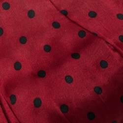 Pre Owned حقيبة كلتش دولتشي أند غابانا إطار قماش بولكا دوت أسود و أحمر