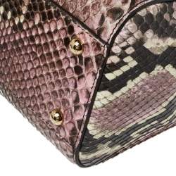 Pre Owned Dolce & Gabbana Multicolor Python Medium Miss Sicily Top Handle Bag