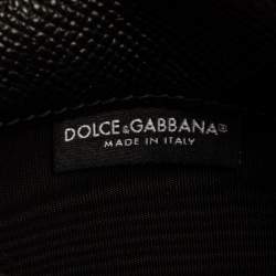 مملوكة مسبقًا محفظة دولتشي أند غابانا ميس سيسيلي جلد نقشة الفهد بني/أسود بسلسة