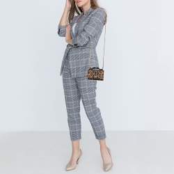 مملوكة مسبقًا محفظة دولتشي أند غابانا ميس سيسيلي جلد نقشة الفهد بني/أسود بسلسة