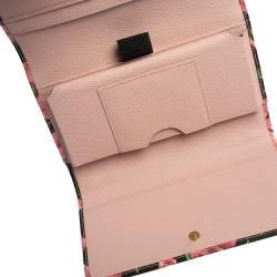 Pre Owned Dolce & Gabbana Multicolor Printed Leather Sicily Smart Gloss Wallet on Chain