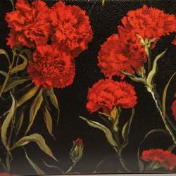 مملوكة مسبقًا حقيبة دولتشي أند غابانا ميس سيسيلي جلد مورد مطبوع متعدد الألوان