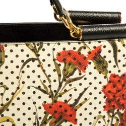 مملوكة مسبقًا حقيبة دولتشي أند غابانا ميس سيسيلي جلد مورد مطبوع متعدد الألوان