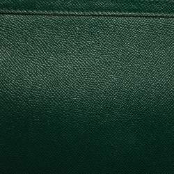 Pre Owned Dolce & Gabbana Green Leather Medium Miss Sicily Top Handle Bag
