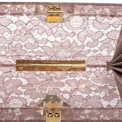 مملوكة مسبقًا Dolce & Gabbana Pink Acrylic Lace Dolce Box Bag