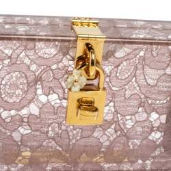 مملوكة مسبقًا Dolce & Gabbana Pink Acrylic Lace Dolce Box Bag