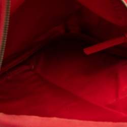 Dolce & Gabbana Red Nylon Logo Plaque Small Backpack