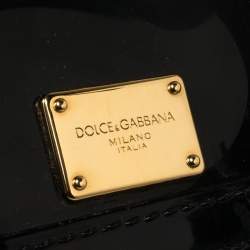 مملوكة مسبقًا حقيبة دولتشي أند غابانا لاموري إي بيليزا ميس سيسيلي مطاط أسود بيد علوية