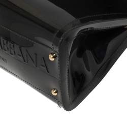 مملوكة مسبقًا حقيبة دولتشي أند غابانا لاموري إي بيليزا ميس سيسيلي مطاط أسود بيد علوية