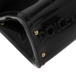 مملوكة مسبقًا حقيبة دولتشي أند غابانا لاموري إي بيليزا ميس سيسيلي مطاط أسود بيد علوية