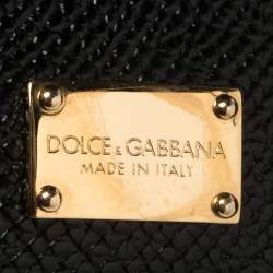 Pre Owned حقيبة دولتشي أند غابانا ميس سيسيلي كبيرة يد علويه جلد أسود