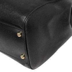 Pre Owned حقيبة دولتشي أند غابانا ميس سيسيلي كبيرة يد علويه جلد أسود