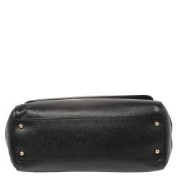 Pre Owned حقيبة دولتشي أند غابانا ميس سيسيلي كبيرة يد علويه جلد أسود