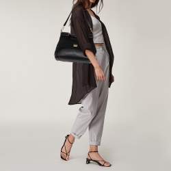 Pre Owned حقيبة دولتشي أند غابانا ميس سيسيلي كبيرة يد علويه جلد أسود