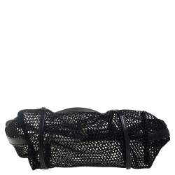 مملوكة مسبقًا Dolce & Gabbana Black PVC Mesh and Leather Open Tote