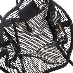 مملوكة مسبقًا Dolce & Gabbana Black PVC Mesh and Leather Open Tote
