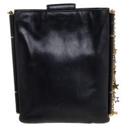 Pre Owned Dolce & Gabbana Black Leather and Sequins iPad Crossbody Bag
